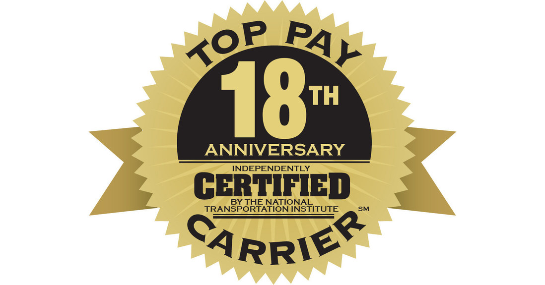BarrNunn Transportation Certified as Top Pay Carrier for 18th Straight