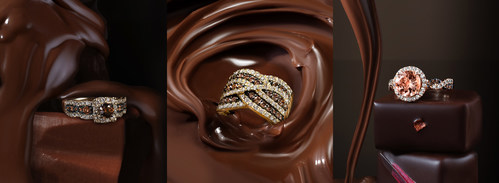 新从Le Vian(从左到右)-巧克力瀑布™，包裹在巧克力™，巧克力扭曲™