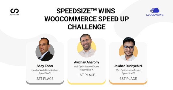 在世界上最具竞争力的国际页面速度优化比赛中，由Cloudways举办的WooCommerce加速挑战赛中，SpeedSize击败了300多名参赛者，赢得了所有奖牌。对于SpeedSize AI媒体优化，它真的没有竞争。