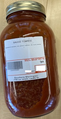 Sauce tomate (Groupe CNW/Ministre de l'Agriculture, des Pcheries et de l'Alimentation)