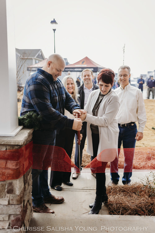 Operation Finally Home and Lennar team up to welcome U.S. Army Staff Sergeant Brian Cassidy and his family to their new home in Newcut Meadows in Inman, South Carolina during a dedication and ribbon cutting ceremony. Photo credit: Cherisse Salisha Young Photography