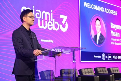 Raymond Yuan, Founder and Chairman of CTH Group and Atlas, delivered a keynote speech at MiamiWeb3
