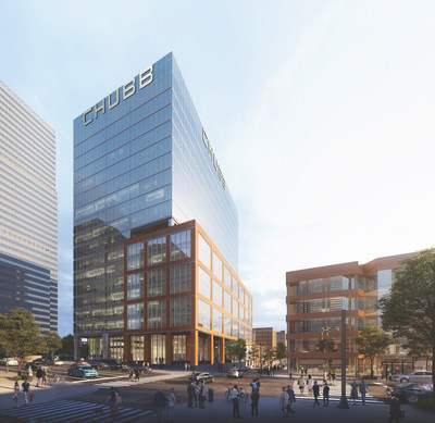 Artist rendering of Chubb's new Philadelphia office to be constructed at 2000 Arch Street.