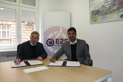 Dr. Sasha Savic and Anand K Pandey signing the agreement