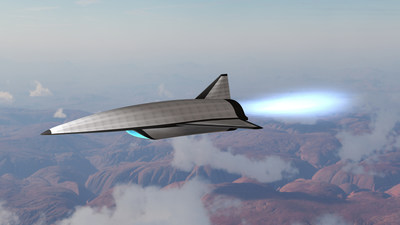 Leidos has been selected by the U.S. Air Force Research Laboratory to develop an air-breathing hypersonic system. (AFRL/Leidos rendering)