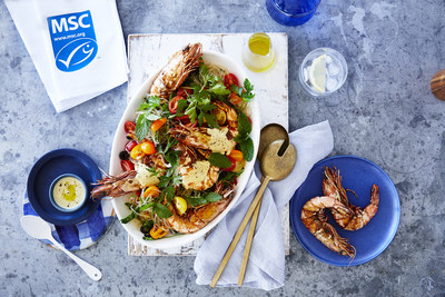Look for the MSC blue fish tick label to ensure your Christmas prawns come from a certified sustainable fishery