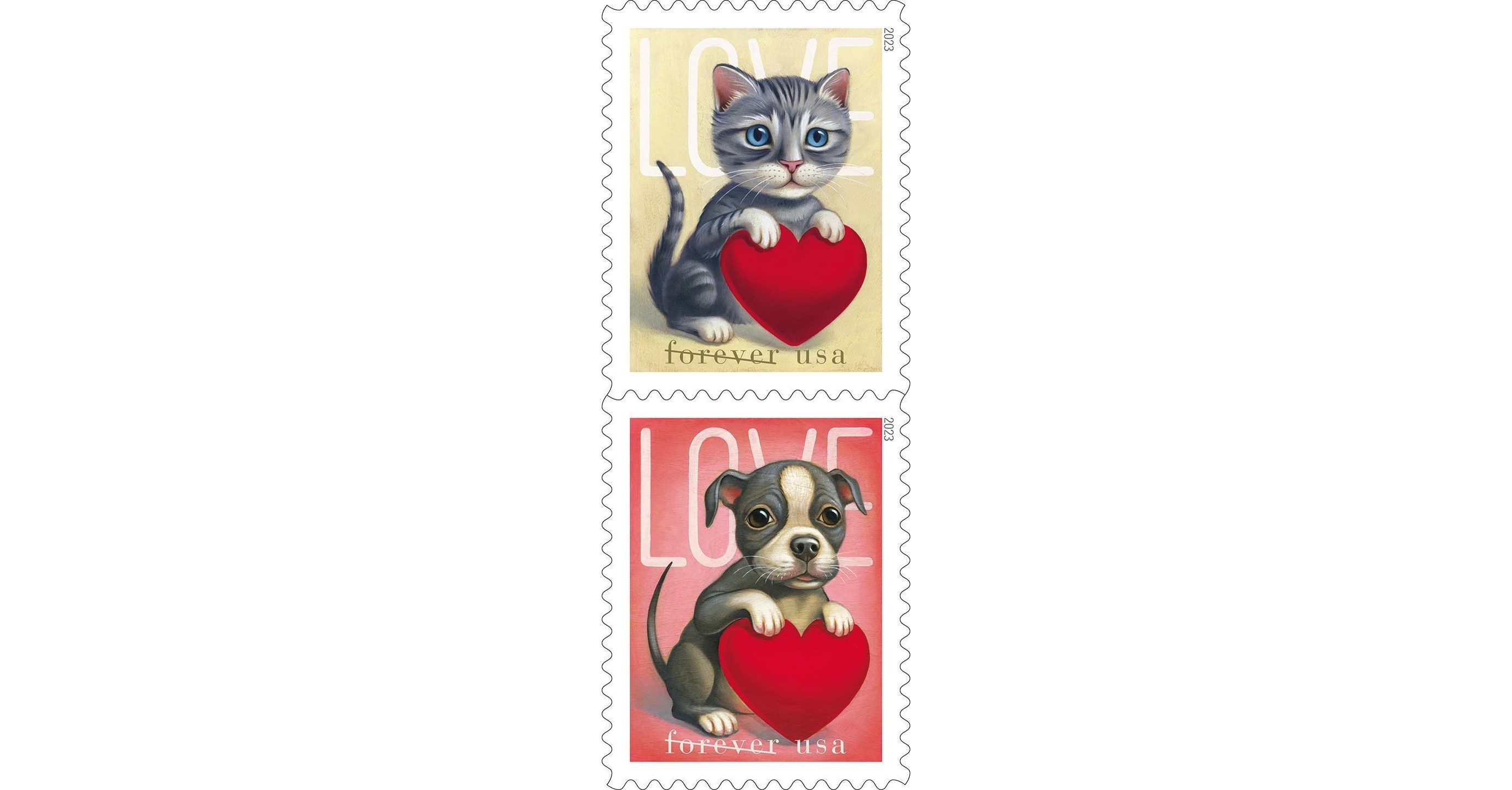 USPS Embraces America's Furry Friends With New Love Forever Stamps