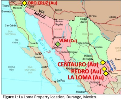 Figure 1: La Loma Property location, Durango, Mexico. (CNW Group/Southern Empire Resources Corp.)