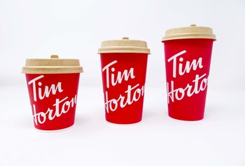 Tim Hortons previews new packaging and cutlery that will roll out across Canada in 2023 and launches trial of recyclable fibre hot beverage lids in Vancouver (CNW Group/Tim Hortons)