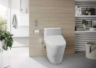 TOTO's elegant Nexus WASHLET+ Bidet Toilet with Auto-Flush sets the standard for design, flushing performance, cleansing performance, ease of use, and sustainability. It boasts a beautiful modern design and skirted bowl, making maintenance a breeze, and seamlessly connects with its companion WASHLET bidet seat with Auto-Flush compatibility (available in a wide array of WASHLET options).
