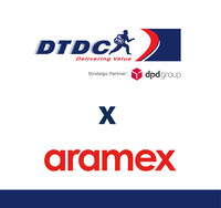 DTDC x Aramex Logo