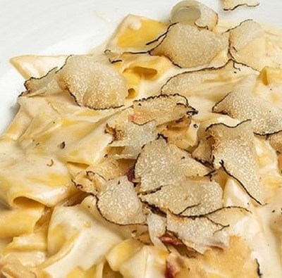 Il Gradino's Truffleicious Dinner dihes, Pappardelle in Light Creas Saucee with White Truffles