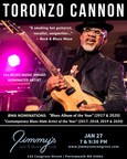 Jimmy's Jazz &amp; Blues Club Features 10x-Blues Music Award Nominated Guitarist, Singer &amp; Songwriter TORONZO CANNON on Friday January 27 at 7 &amp; 9:30 P.M.