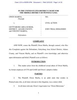 Andreozzi + Foote files lawsuit against Gettysburg Area School District and Adams County for child sexual abuse by a former District teacher and County employee
