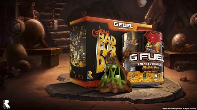 G FUEL's Mighty Poo Collector's Box, inspired by "Conker's Bad Fur Day," is now available for pre-order at GFUEL.com!
