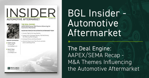 BGL Automotive & Aftermarket Insider — Key M&A Themes Influencing the Automotive Aftermarket