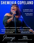 Jimmy's Jazz &amp; Blues Club Features 5x-GRAMMY® Award Nominated, 15x-Blues Music Award-Winner &amp; 47x-Blues Music Award Nominated Vocalist SHEMEKIA COPELAND on Friday February 3 at 7:30 P.M.