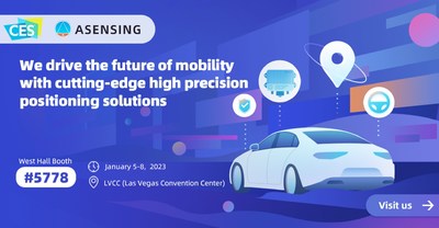 ASENSING, the leader in high-precision positioning solutions for smart vehicles, will exhibit its technology at CES 2023 (PRNewsfoto/ASENSING)