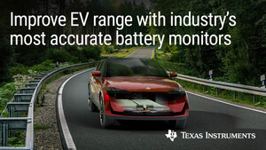 TI enables automakers to take full advantage of EV range with the industry's most accurate battery cell and pack monitors