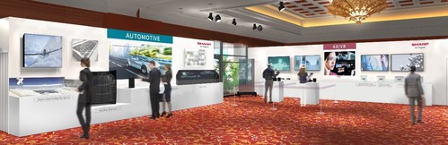 Sharp booth rendering