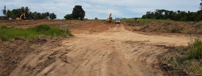Figure 1: Clearing and Topsoil Removal of Phase 1 Plant Location (CNW Group/South Star Battery Metals Corp.)
