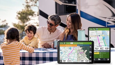 RV 895/1095 navigators bring large displays, enhanced travel content and simplified arrival planning using high-resolution satellite imagery of RV parks and campgrounds