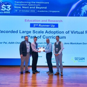 MediSim VR is Second Runner-Up in Education &amp; Research Category at S3 Conference Awards 2022