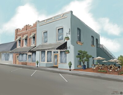 Local artist, Eden Mills, rendering of the Own Your Own restaurant space.