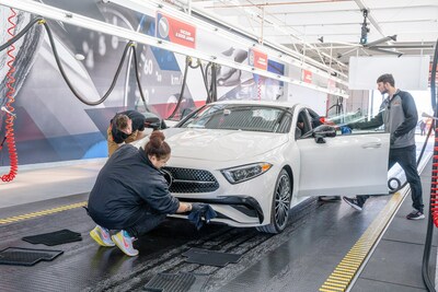 Rocket Carwash located at 168th and Maple with the interior clean tunnel.