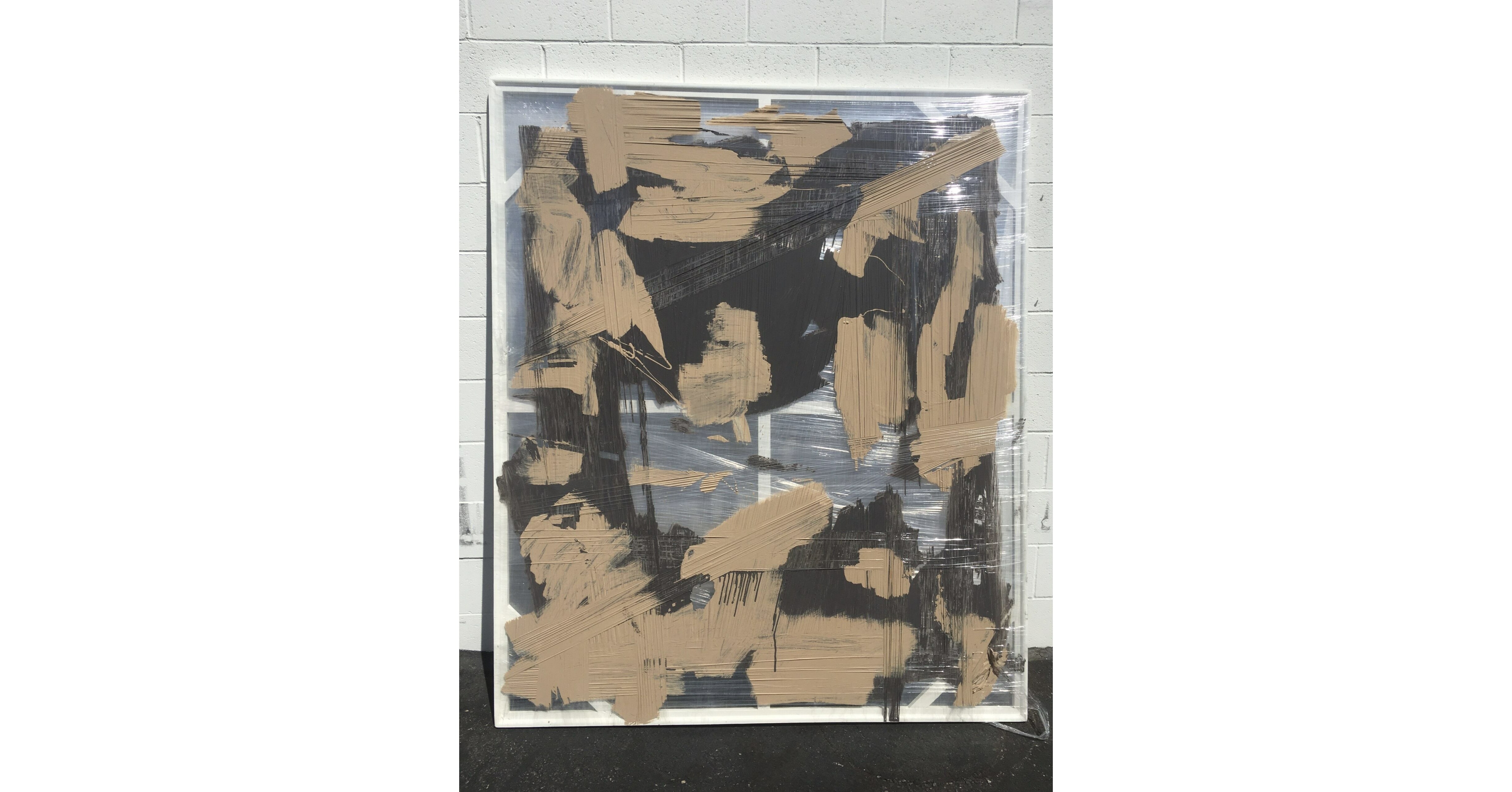 An Artist Considers Beauty and Distraction Through Paintings on Stretchwrap