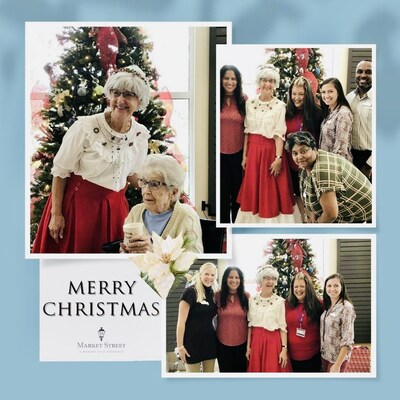 Residents and guests at Market Street Memory Care Residence in Palm Coast, Florida enjoyed a special visit from Mrs. Claus at their annual Festival of Trees holiday celebration.