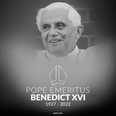 Tune into EWTN for an EWTN Live Special in honor of Pope Emeritus Benedict with Host Father Mitch Pacwa at 2 p.m. ET (live) and 8 p.m. ET (encore). A live prayer service at 4 p.m. ET from Our Lady of the Angels Chapel in Irondale, AL and Mass at 4:30 p.m. ET from the Basilica of the National Shrine of the Immaculate Conception in Washington, D.C. follow. Find EWTN at www.ewtn.com/everywhere. Updates can also be found at www.facebook.com/ewtnonline, www.ewtn.com, and the EWTN app.