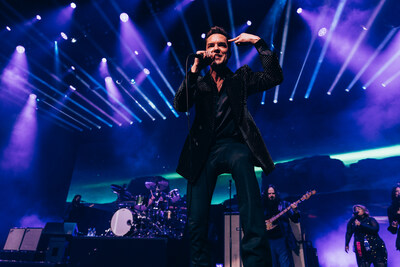 The Killers front man Brandon Flowers performs to sold-out New Year's Eve crowd at The Cosmopolitan of Las Vegas. Photo Credit Chris Phelps
