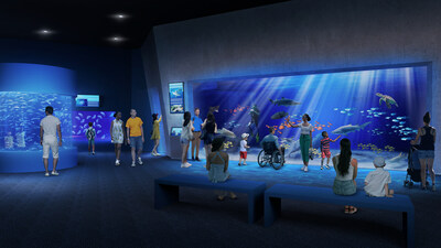 Rendering of the Center's aquarium that's slated to open in 2026.