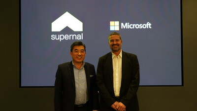 Courtesy of Supernal and Microsoft. Dr. Jaiwon Shin, president of Hyundai Motor Group and CEO of Supernal, and Ulrich Homann, corporate vice president Cloud + AI at Microsoft (L to R).