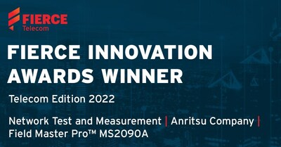 Anritsu's Field Master Pro MS2090A was named a winner in the Fierce Innovation Telecom Edition Awards.