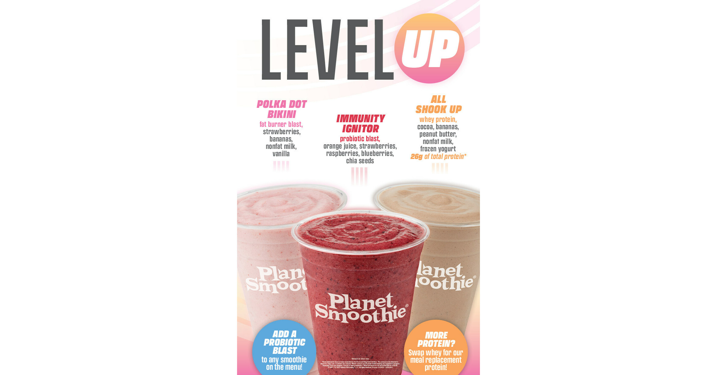 Kick Off the New Year with Planet Smoothie's New Level Up Smoothies