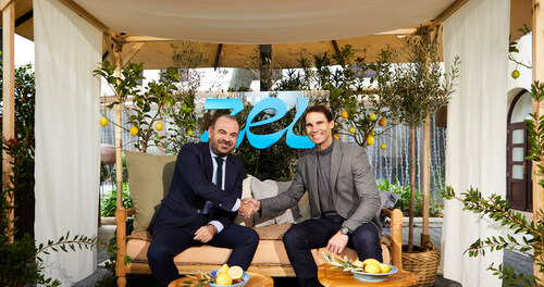 Gabriel Escarrer, PDG de Meliá Hotels International, et Rafael Nadal lors de la présentation de ZEL à Madrid (PRNewsfoto/Meliá Hotels International).