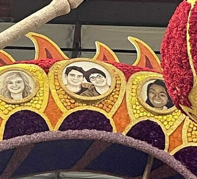 Rylan and Landon Ellenberg were honored with a floragraph on the 2023 Donate Life Rose Parade float. Their floral portrait was featured alongside 38 other donor heroes during this year’s parade.