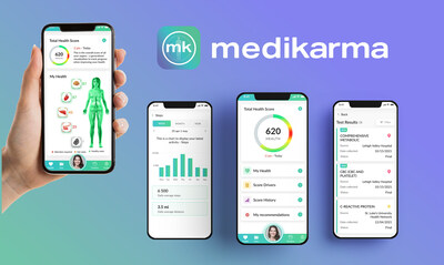 MediKarma.AI Mobile Platform and App showing avatar