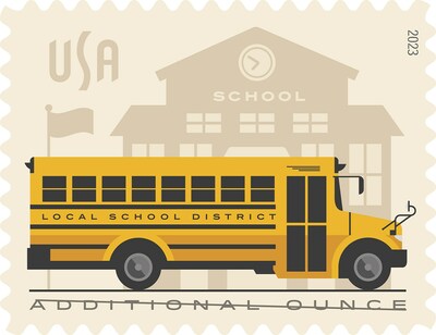 USPS School Bus additional ounce stamp