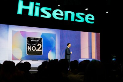 Hisense TV ranks No.2 globally in TV shipments in 2022 (PRNewsfoto/Hisense)