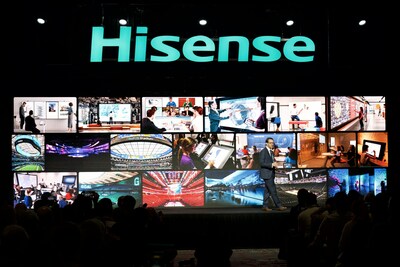 David Gold, Président d’Hisense aux États-Unis, a pris la parole lors de la conférence de presse d’Hisense à l’occasion du CES 2023. (PRNewsfoto/Hisense)