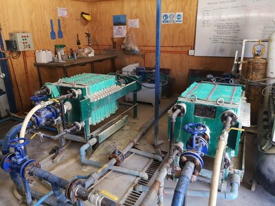 Figure 4. Processing Equipment at India Coya (CNW Group/GoldHaven Resources Corp.)