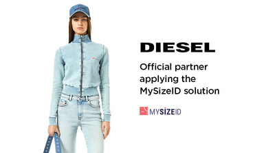 Diesel, official partner applying the MySizeID solution. (PRNewsfoto/My Size Inc.)