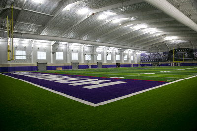 The TCU Horned Frogs play on Matrix Helix® synthetic turf with a Cushdrain® and RealFill® infill, which is the same synthetic turf system that Hellas installed at SoFi Stadium in Hollywood Park, California near LAX airport.