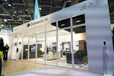 L’espace d’expérience ConnectLife de Hisense au CES 2023 (PRNewsfoto/Hisense)