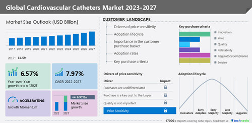 Technavio has announced its latest market research report titled Global Cardiovascular Catheters Market 2023-2027
