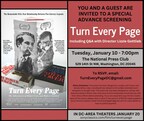 National Press Club to Host Special Advance Screening: Turn Every Page Documentary