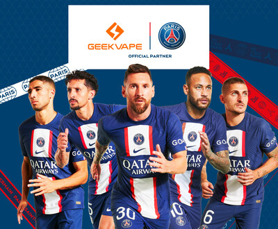 Paris Saint-Germain Announces Partnership with Leading Vaping Brand Geekvape

In January 2023, Paris Saint-Germain announced its partnership with the world-renowned vape brand Geekvape, marking the second time the two parties have inked a sponsorship agreement. (PRNewsfoto/GEEKVAPE TECHNOLOGY CO., LTD)